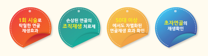 1ȸ½Ã¼ú·Î Ź¿ùÇÑ ¿¬°ñÀç»ýÈ¿°ú, ¼Õ»óµÈ ¿¬°ñÀÇ Á¶Á÷Àç»ý Ä¡·áÁ¦, 50´ë ÀÌ»ó ¿¡¼µµ Â÷º°ÈµÈ ¿¬°ñÀç»ýÈ¿°ú È®ÀÎ, ÃÊÀÚ¿¬°ñÀÇ Àç»ýÈ®ÀÎ